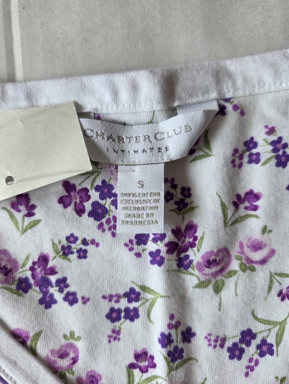 Charter Club Cotton Floral Cottagecore Nightgown Pajama Dress S Prairie Feminine - Picture 9 of 11